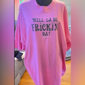 Well La De Frickin Da T Shirt Big Dogs Pink Tee Sz 2X